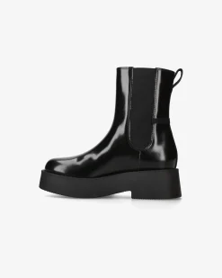 Premiata Chelsea Luna in vitello lucido mousse nero>Donna Stivali E Stivaletti