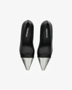 Premiata Décolleté Cher in vitello iron e nero>Donna Décolleté