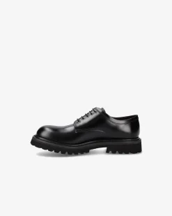 Premiata Derby in pelle spazzolata binder nero>Uomo Stringate