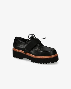 Premiata Derby in vitello Trilly atena nero>Donna Stringate