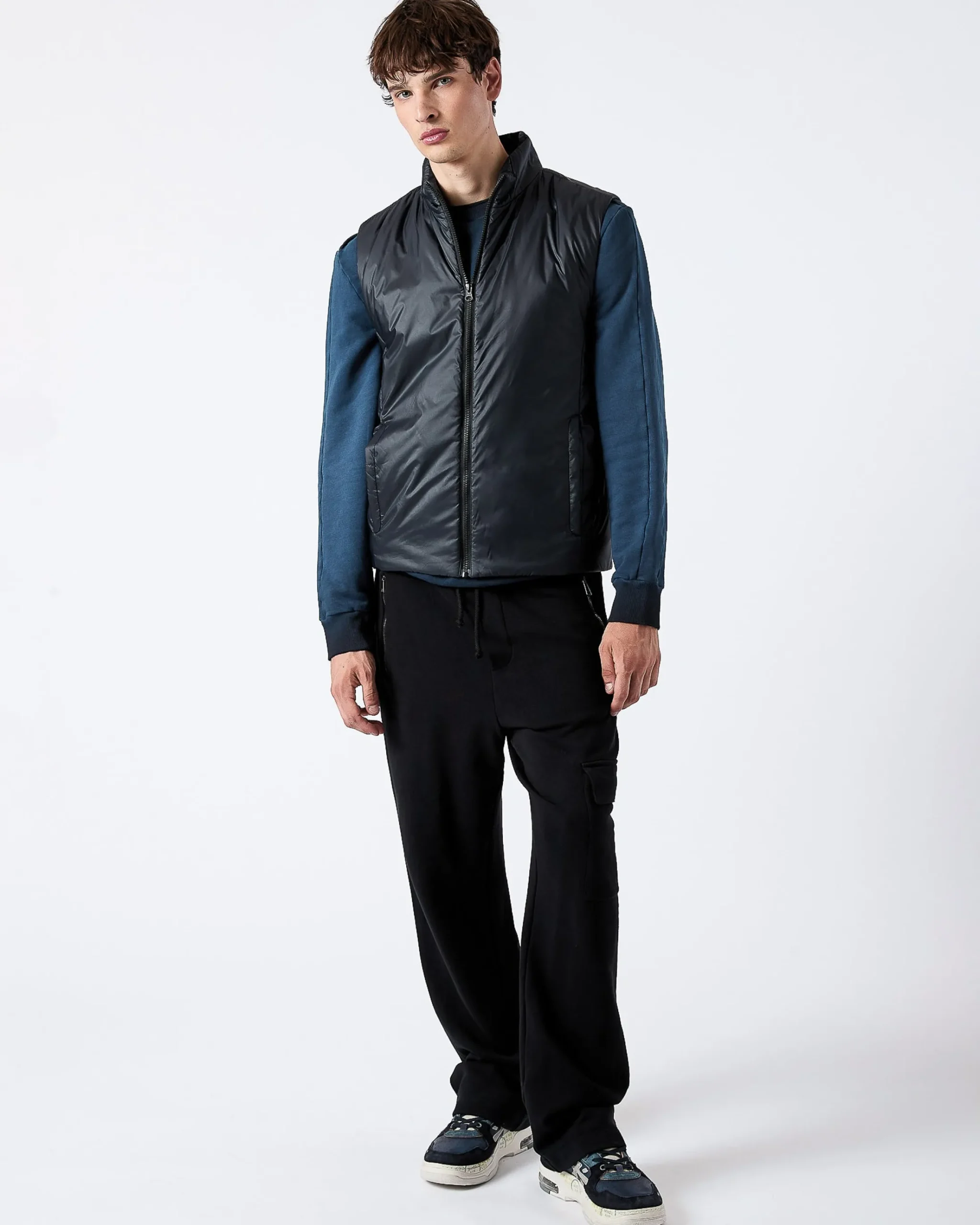 Premiata Gilet in Nylon con zip>Uomo Giacche E Cappotti