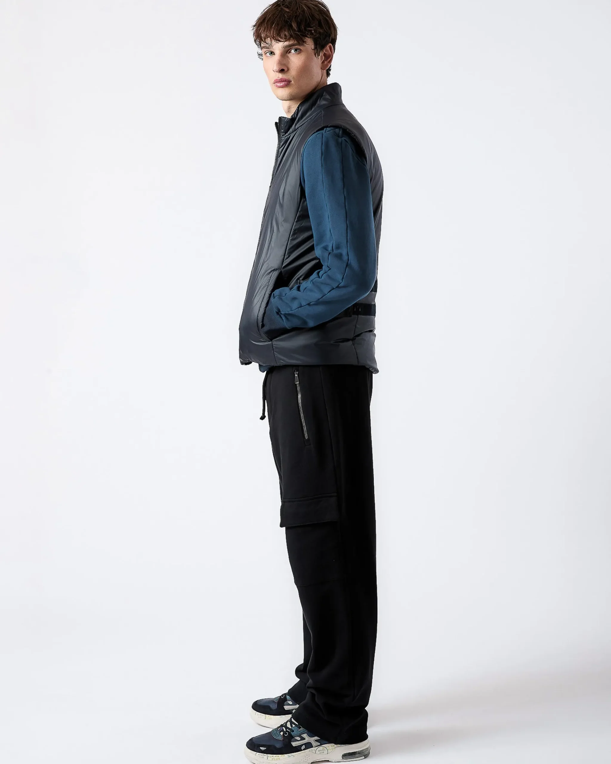 Premiata Gilet in Nylon con zip>Uomo Giacche E Cappotti