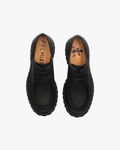 Premiata Lace-up Shoes in black custo leather>Uomo Stringate