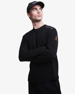 Premiata Maglia girocollo in lana con dettagli in nylon>Uomo Maglieria