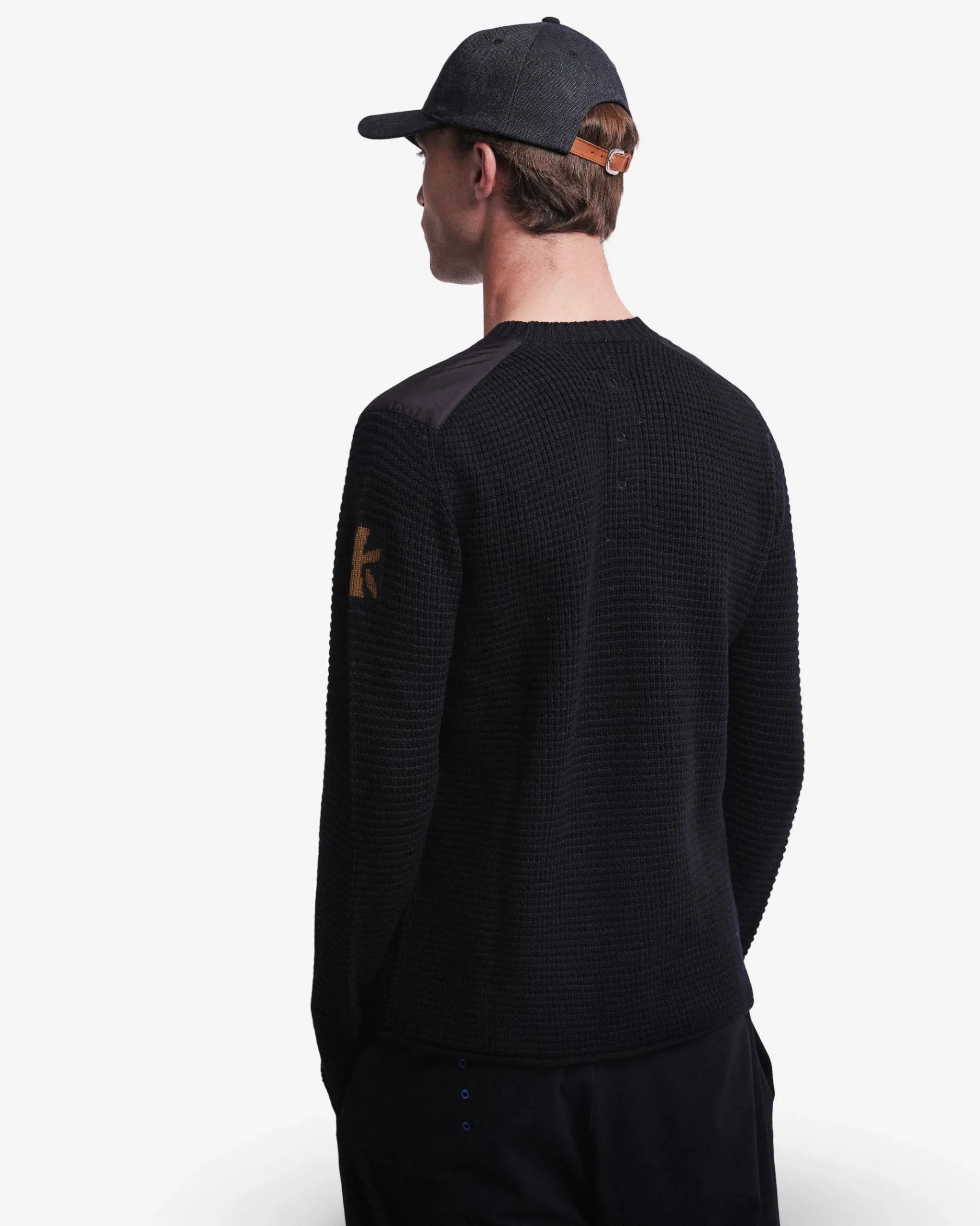Premiata Maglia girocollo in lana con dettagli in nylon>Uomo Maglieria