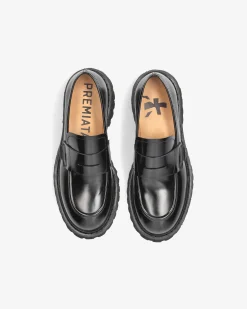 Premiata Mocassini Bridge in pelle spazzolata binder nero>Uomo Mocassini