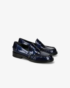 Premiata Mocassini Siria in vernice glass navy>Donna Mocassini