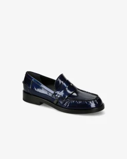 Premiata Mocassini Siria in vernice glass navy>Donna Mocassini
