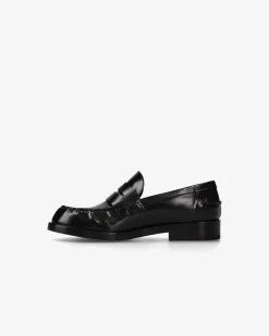 Premiata Mocassini Siria in vitello lucido mousse nero>Donna Mocassini