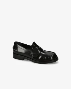 Premiata Mocassini Siria in vitello lucido mousse nero>Donna Mocassini