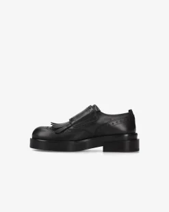 Premiata Monk Brogue in pelle iseo nero>Donna Fibbie