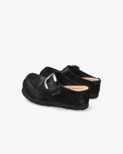 Premiata Sabot in cavallino nero>Donna Slippers E Mules