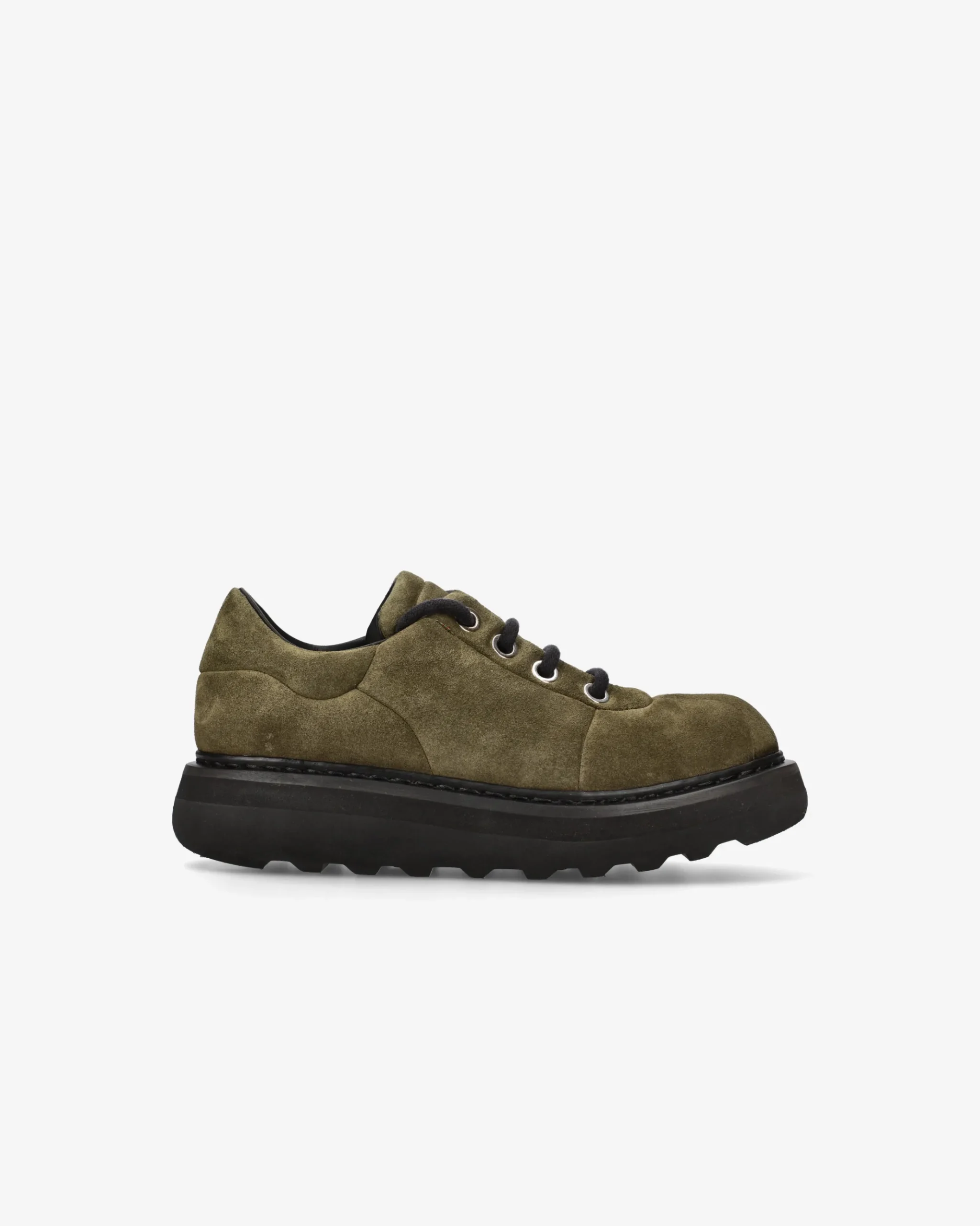 Premiata Scarpe Cal in suede rain oliva>Uomo Stringate