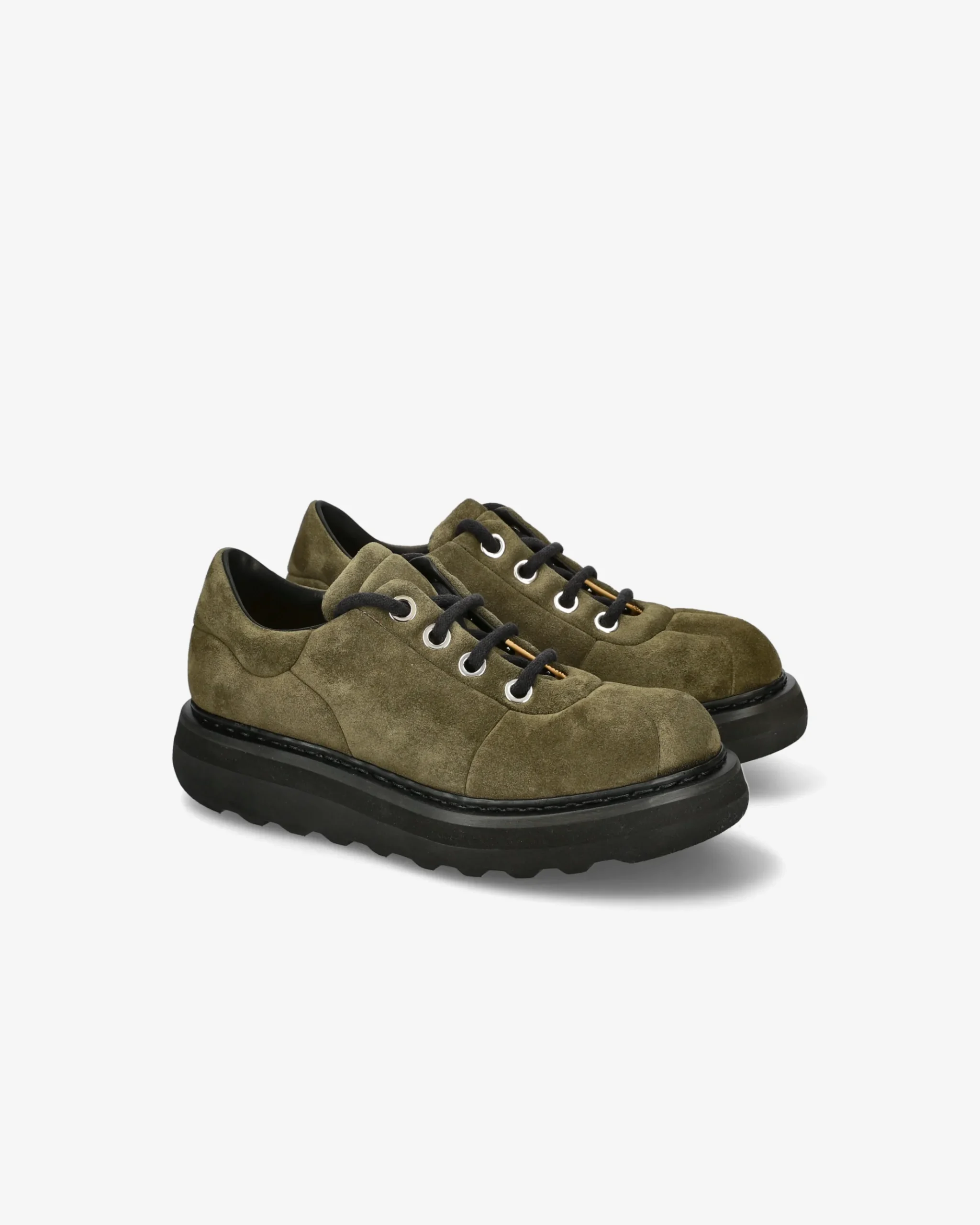 Premiata Scarpe Cal in suede rain oliva>Uomo Stringate