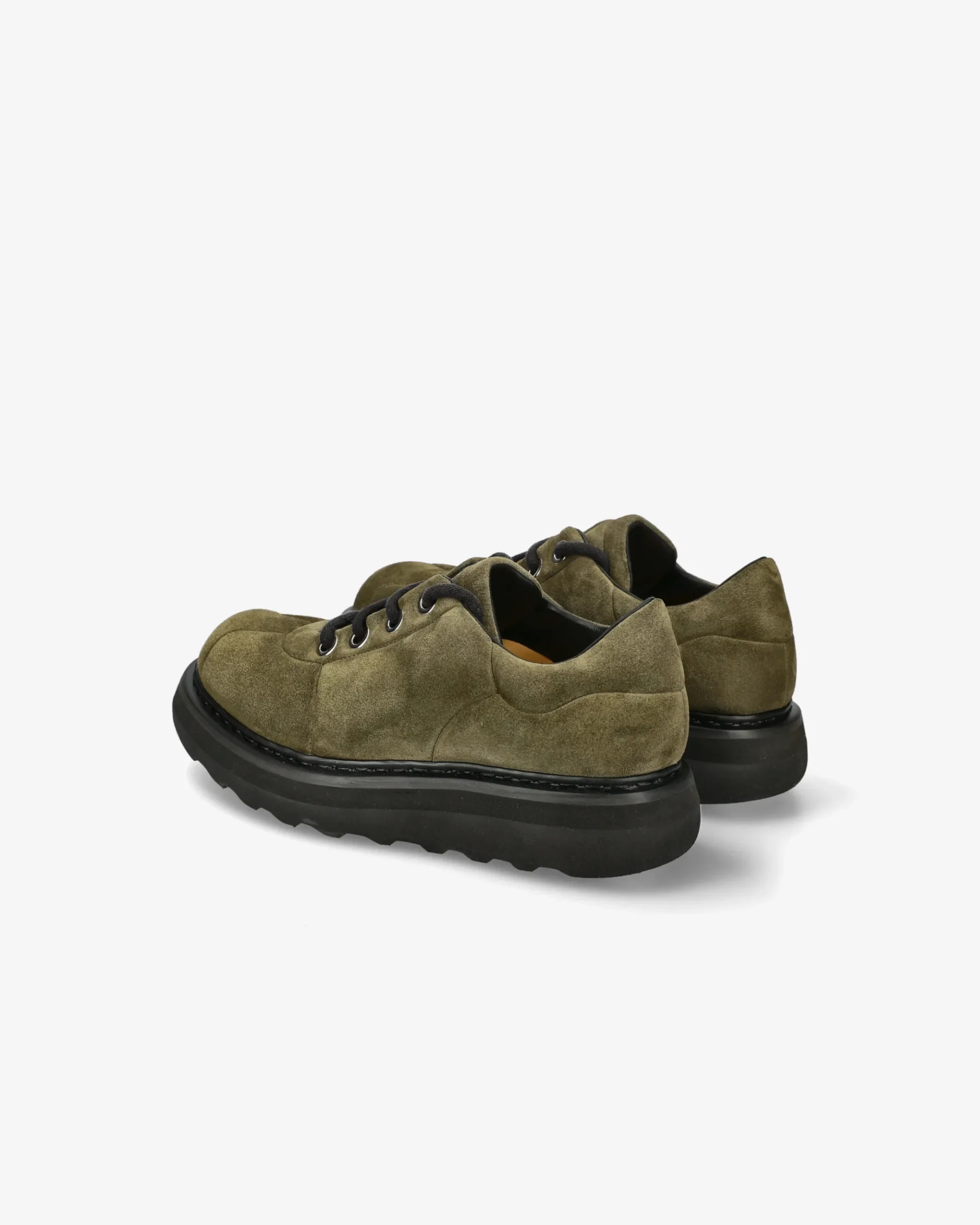 Premiata Scarpe Cal in suede rain oliva>Uomo Stringate