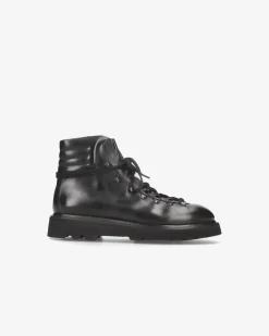 Premiata Stivaleti in pelle cera nero>Uomo Stivali
