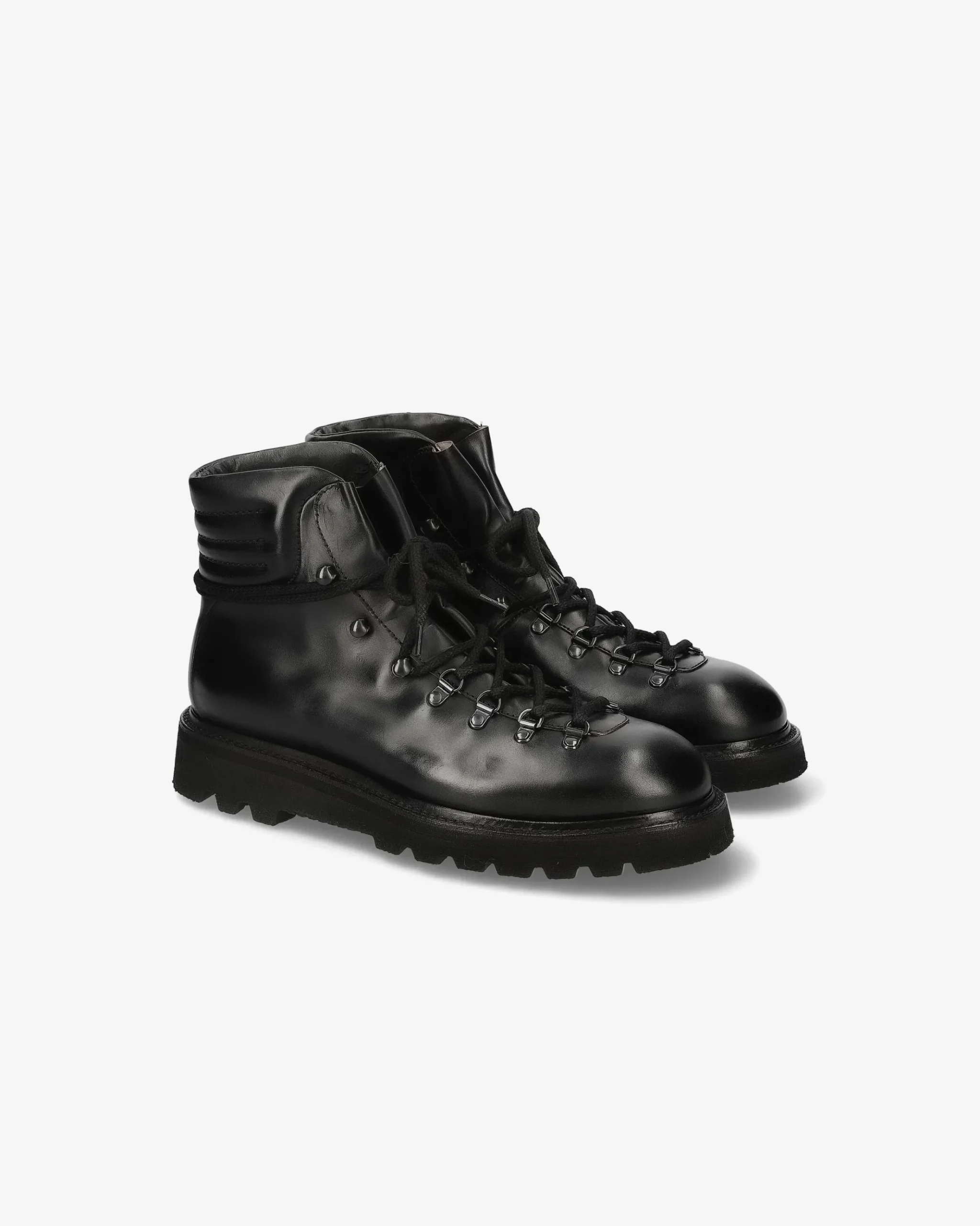 Premiata Stivaleti in pelle cera nero>Uomo Stivali