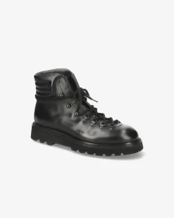 Premiata Stivaleti in pelle cera nero>Uomo Stivali