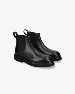 Premiata Stivaletti Chelsea in pelle cera nero>Uomo Stivali