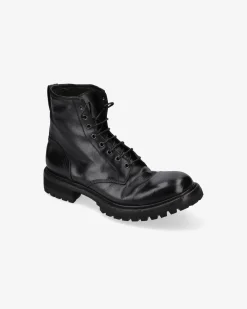 Premiata Stivaletti in pelle chetta brass nero>Uomo Stivali