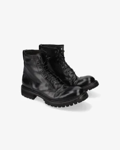 Premiata Stivaletti in pelle chetta brass nero>Uomo Stivali