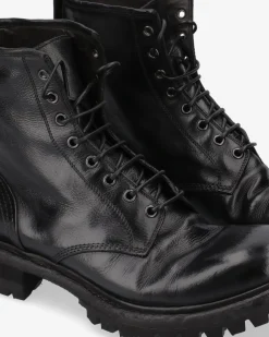 Premiata Stivaletti in pelle chetta brass nero>Uomo Stivali