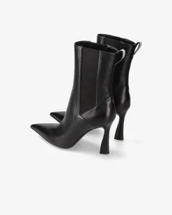 Premiata Stivaletti in pelle con tacco alto nappa nero>Donna Stivali E Stivaletti