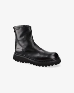 Premiata Stivaletti in pelle di cavallo lux nero>Uomo Stivali