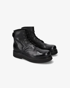 Premiata Stivaletti Max in pelle lux nero>Uomo Stivali