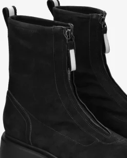 Premiata Stivaletti Peg in camoscio nero>Donna Stivali E Stivaletti