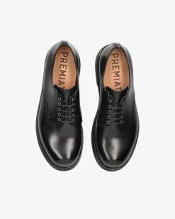 Premiata Stringata in vitello box nero>Uomo Stringate