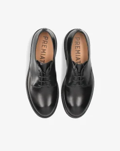 Premiata Stringate in pelle ciclone nero>Uomo Stringate