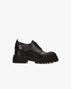 Premiata Stringate in pelle ranch nero>Donna Stringate