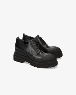 Premiata Stringate in pelle ranch nero>Donna Stringate