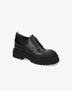 Premiata Stringate in pelle ranch nero>Donna Stringate