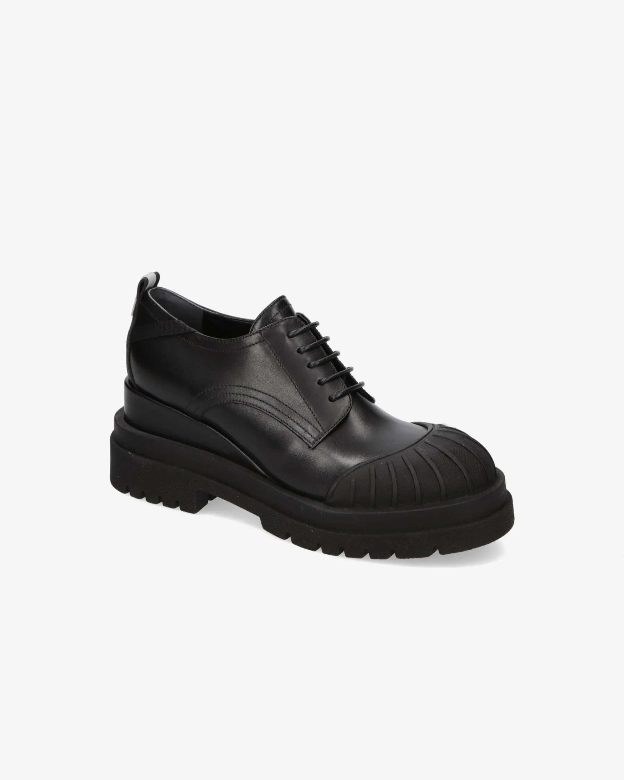 Premiata Stringate in pelle ranch nero>Donna Stringate