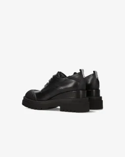 Premiata Stringate in pelle ranch nero>Donna Stringate