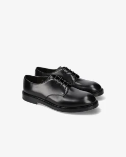 Premiata Stringate in pelle spazzolata binder nero>Uomo Stringate
