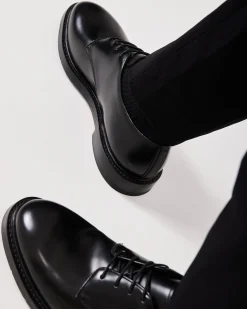 Premiata Stringate in pelle spazzolata binder nero>Uomo Stringate