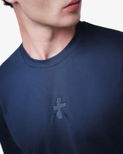 Premiata T-shirt in cotone con logo centrale>Uomo Felpe E T-Shirt|Felpe E T-Shirt